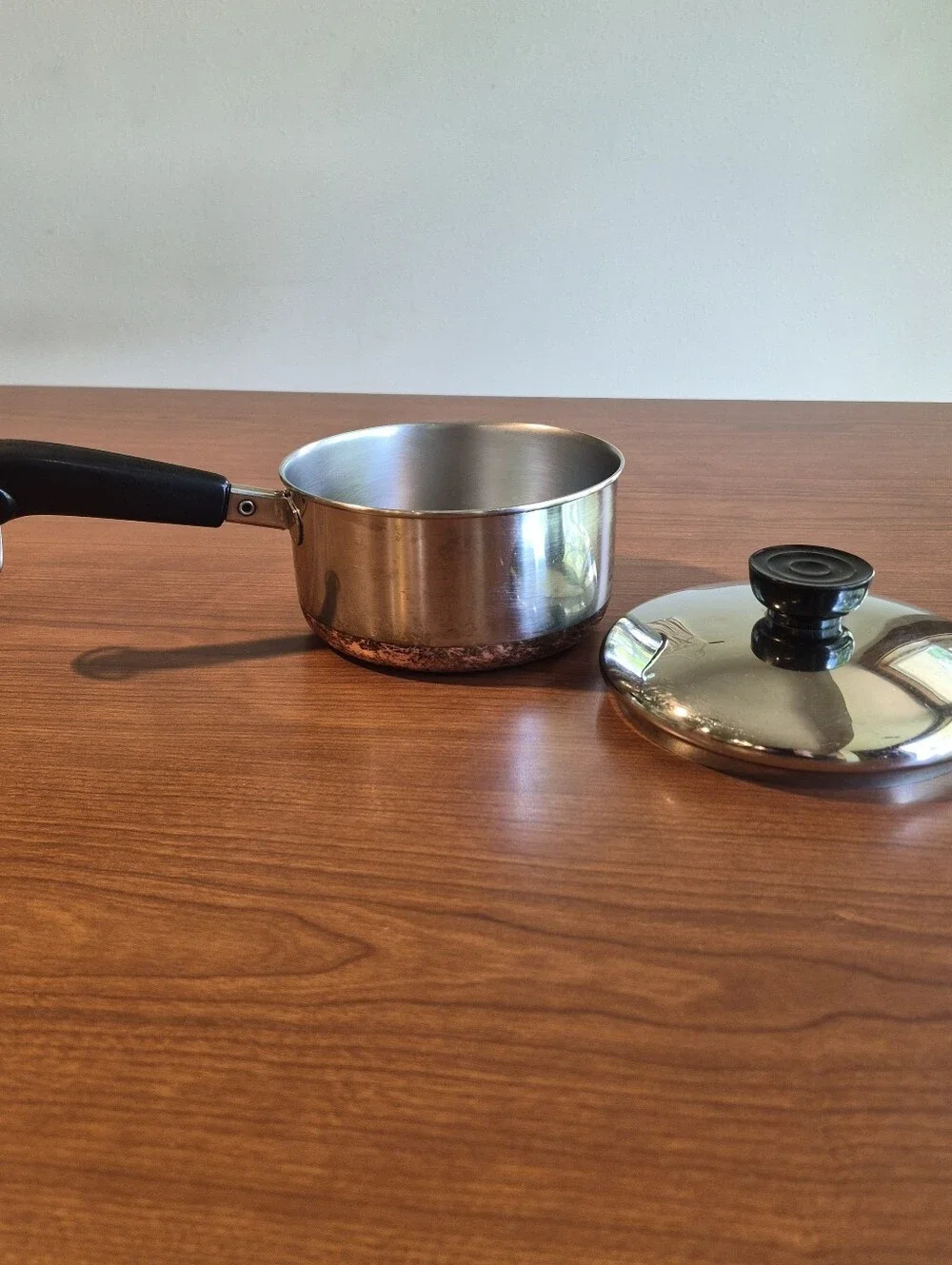 Vintage Revereware Copper Bottom -79 1 Qt Saucepan w/Lid Made in Clinton, IL USA